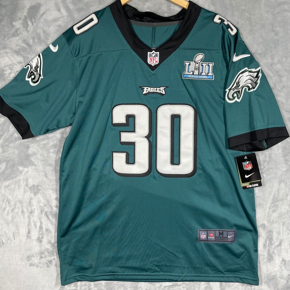 Nike Philadelphia Eagles Corey Clement 30 Super Bowl LII Jersey Mens Medium NEW